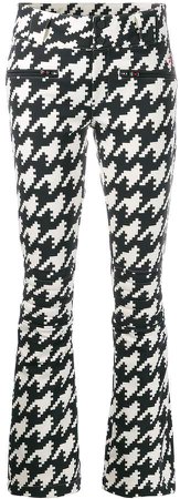 Aurora houndstooth flared trousers
