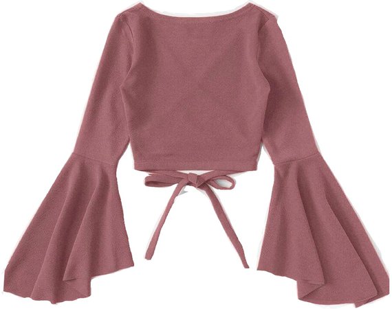 cropped bell sleeve top