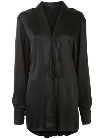 Vera Wang Oversized Silk Blouse - Farfetch