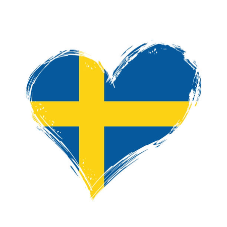 sweden flag heart