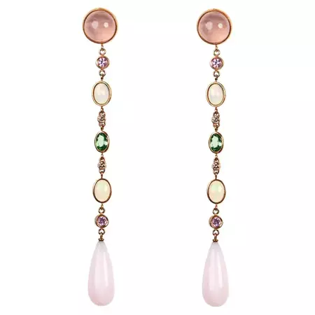 pink sapphire earring