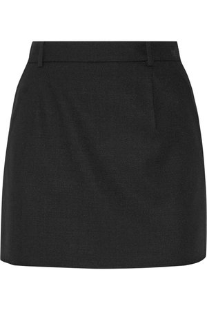Black Wool-crepe mini skirt | SAINT LAURENT | NET-A-PORTER