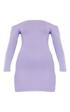 Violet Bardot Bodycon Dress | Dresses | PrettyLittleThing USA