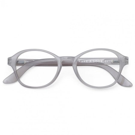 Have A Look Reading Glasses | Circle | Grey| HUS & HEM