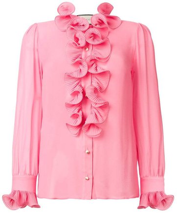 frill embroidered blouse