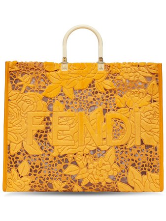 Fendi Sunshine Floral-Motif Tote Bag