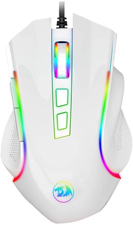 Amazon.com: Redragon M602 RGB Wired Gaming Mouse RGB Spectrum Backlit Ergonomic Mouse Griffin Programmable with 7 Backlight Modes up to 7200 DPI for Windows PC Gamers (White): Computers & Accessories