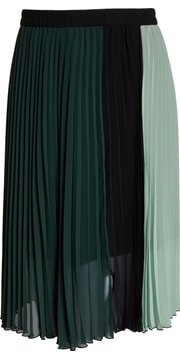Halogen® x Atlantic-Pacific Colorblock Pleated Midi Skirt (Plus Size) | Nordstrom