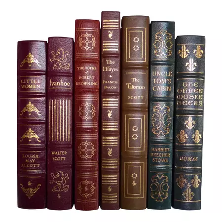 Vintage Easton Press | 1980s Collection Leather Books - Set of 7 | Chairish