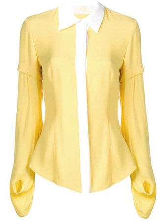 Sara Battaglia yellow blouse $383 - Buy Online SS19 - Quick Shipping, Price