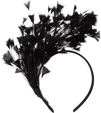 FELIZHOUSE 1920s Fascinator with Feathers Headband for Women Kentucky Derby Wedding Tea Party Headwear (Rose) at Amazon Women’s Clothing store