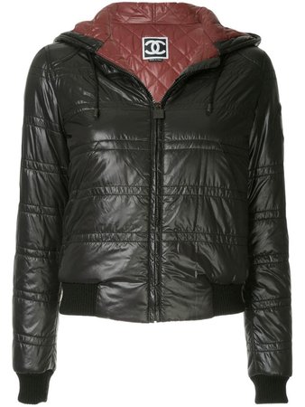 Chanel Vintage Chanel Vintage - Padded Hooded Jacket - Women - Polyamide - 34 - Black from Farfetch | the urge