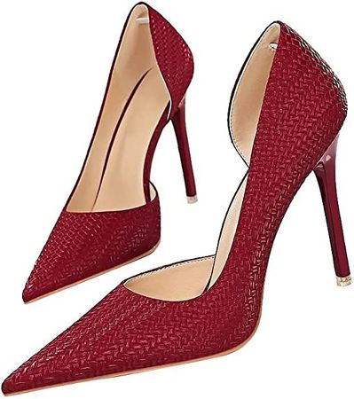Amazon.com | LUXINYU,Women Pointed Toe Heels Fashion Sexy Stiletto Snake Print Ladies Pumps Shallow Side Cutout High Heeled Dress Comfort Work Shoes | Shoes