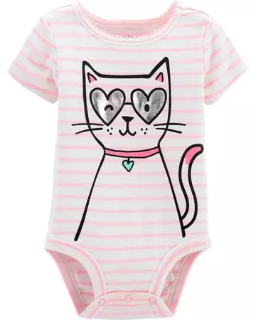 Baby Girl Cat Collectible Bodysuit | Carters.com