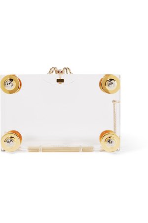 CHARLOTTE OLYMPIA Handroid embellished Perspex clutch$597.50
