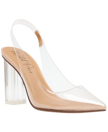 Wild Pair Dharma Slingback Clear Vinyl Pumps, Created for Macy's & Reviews - Pumps - Shoes - Macy's