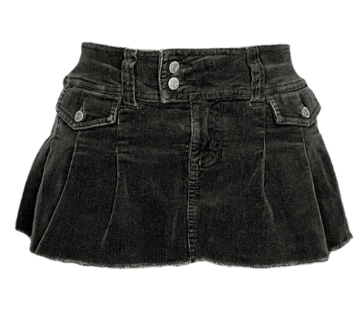 low-rise corduroy mini skirt png
