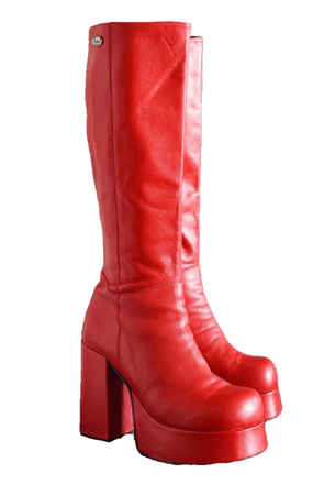 red vintage buffalo boots