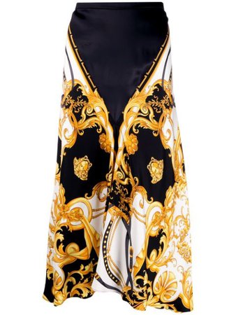 Versace Baroque Print Skirt A85365A233248 White | Farfetch