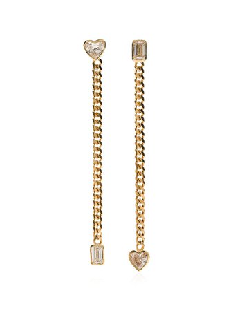 Mindi Mond 18Kt Gold Fancy Cut Chain Earrings | Farfetch.com