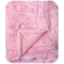 Little Starter Faux Fur Pink Mongolian Soft Blanket, 1 Each - Walmart.com