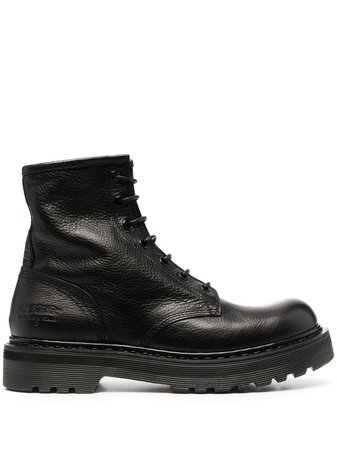 Premiata leather lace-up ankle boots - FARFETCH