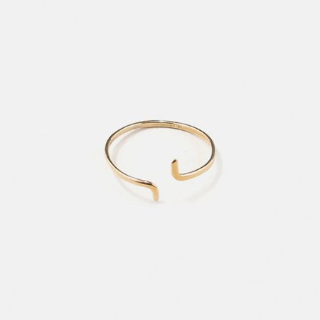The Fracture - Basic adjustable gold plated silver ring. | From Tiny Islands