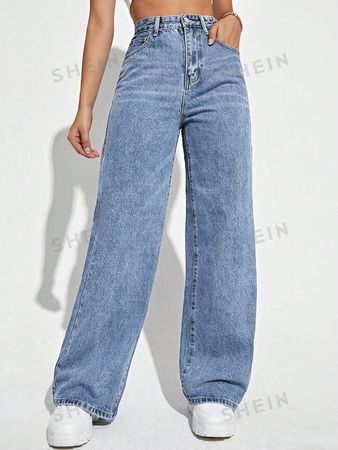 High Waist Wide Leg Jeans | SHEIN