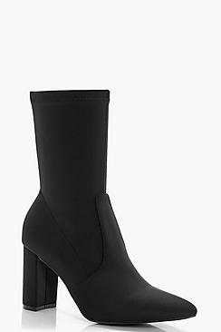 Sophie Stretch Pointed Toe Sock Shoe Boots