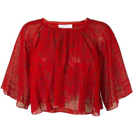 Red Cropped Blouse