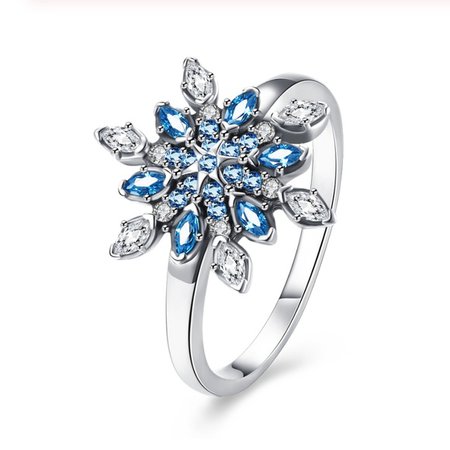 silver crystal snowflake ring - Google Search