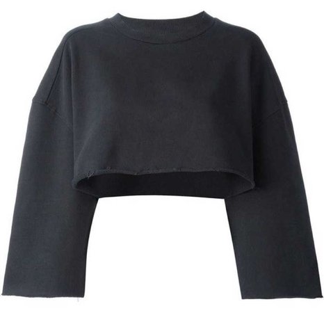 YEEZY Black Cropped Sweatshirt