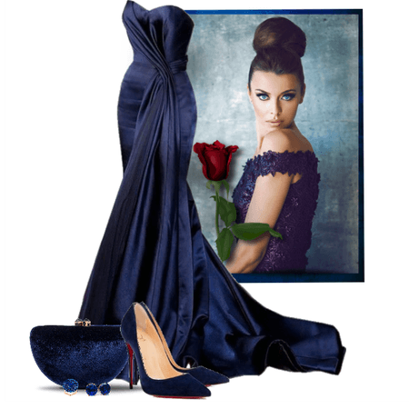 Fashmates Outfit Inspiration: Blue evening gown