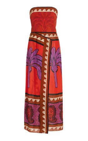 East Africa Heart Strapless Cotton Maxi Dress By Johanna Ortiz | Moda Operandi