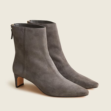 J.Crew: Low-heel Suede Ankle Boots For Women