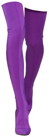 BALENCIAGA Purple Thigh Boots