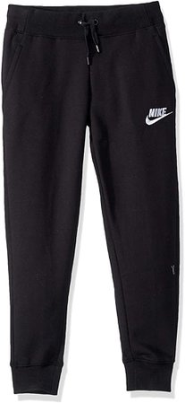 Amazon.com: Nike Girls NSW Pe Pant, Black/White, Medium: Clothing