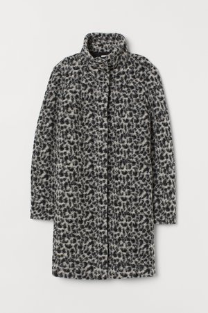 Wool-blend Coat - Black/leopard print - Ladies | H&M US