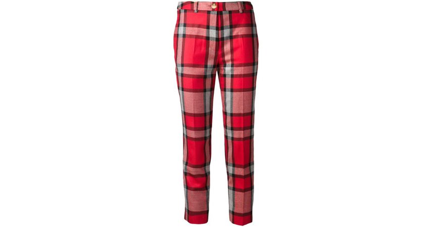 Lyst Vivienne Westwood Red Label Tartan Trousers in Red