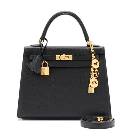 Hermès Kelly 25cm Jet Epsom Sellier Gold Jewel D Stamp 2019 Black Leather Shoulder Bag - Tradesy