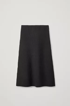 WOOL A-LINE SKIRT - Dark grey - Skirts - COS GR