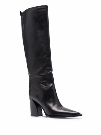 Shop Premiata pointed-toe knee-length boots with Express Delivery - FARFETCH