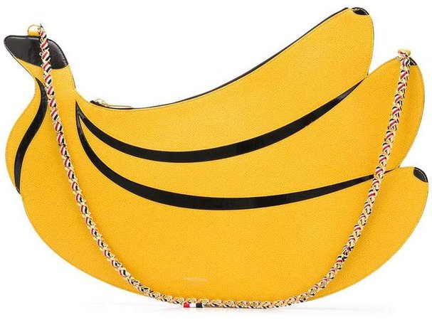 Rwb Chain Leather Banana Bag