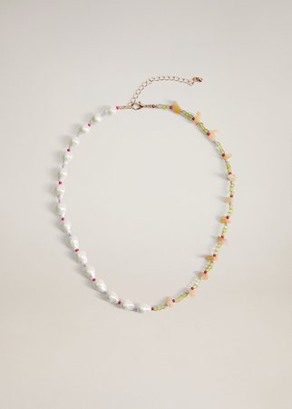 Mixed pearl necklace - Women | Mango USA
