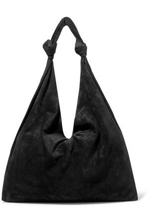 The Row | Bindle Double Knots suede shoulder bag | NET-A-PORTER.COM