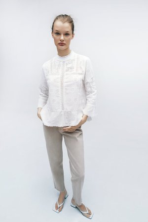 EMBROIDERED BLOUSE | ZARA United States