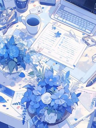 anime blue aesthetic