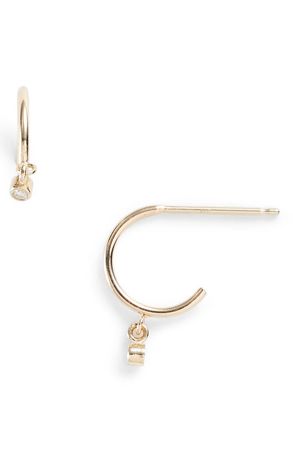 Zoë Chicco Diamond Small Hoop Earrings | Nordstrom