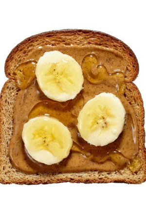 *clipped by @luci-her* Toast with peanut butter honey bananas