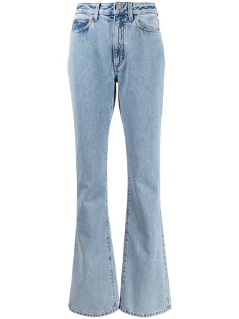 Shop Alessandra Rich high rise flared jeans with Express Delivery - FARFETCH